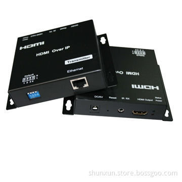 120m HDMI Extender over IP with POE and DIP switch, supports IR control and many to many
